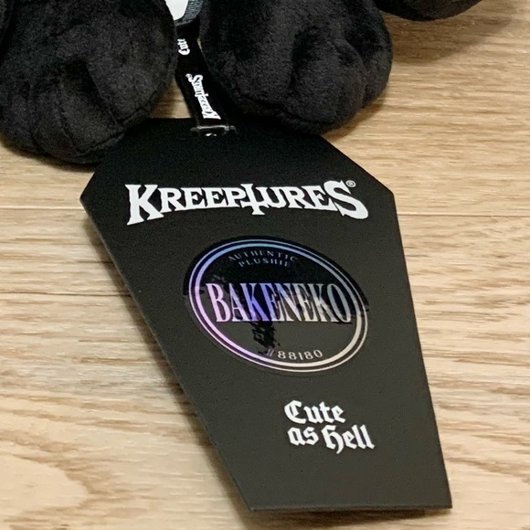 Bakeneko Monster Moon Cat Plush Killstar Kreeptures Goth GLOW IN THE DARK - NEW - Picture 6 of 8